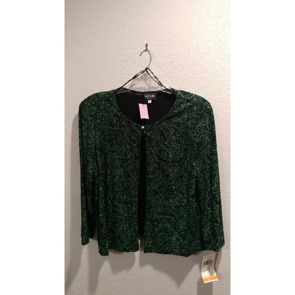 Onyx Jackets & Blazers - Onyx Nite Plus Size Glitter Evening Jacket